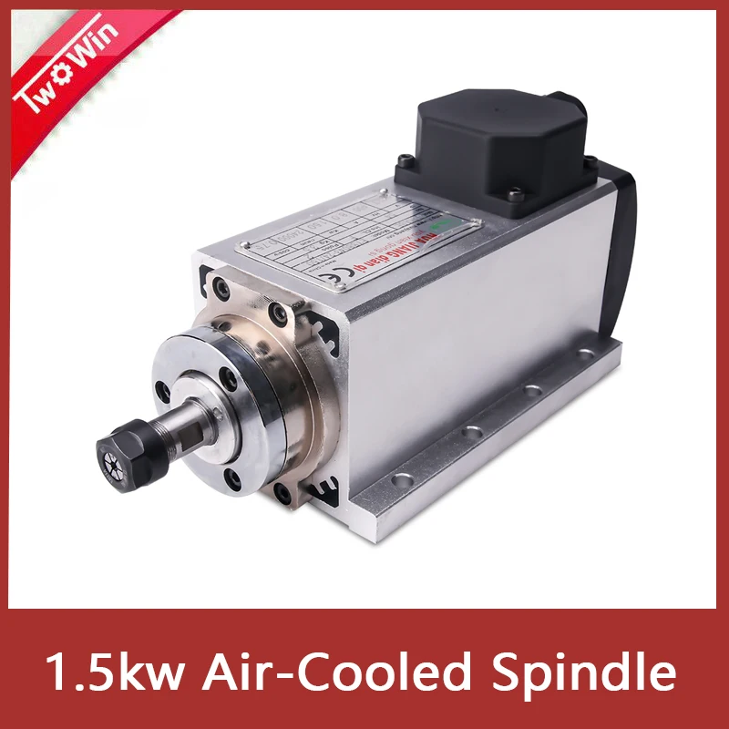 Двигатель шпинделя с воздушным охлаждением 110 кВт 220 В/В квадратный шпиндель