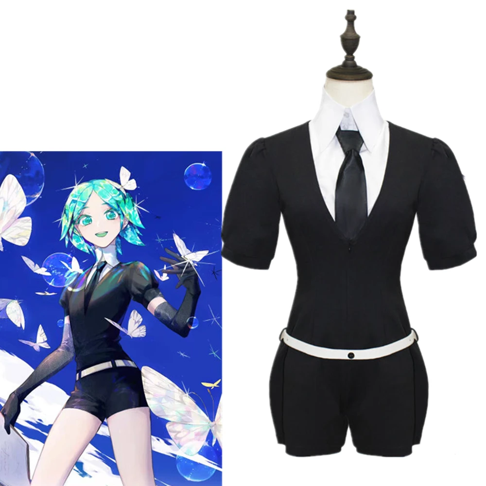 

Houseki No Kuni Phosphophyllite Antarcticite Land of The Lustrous Men Women Cosplay Costume Tie Jumpsuit Outfit Uniform Belt