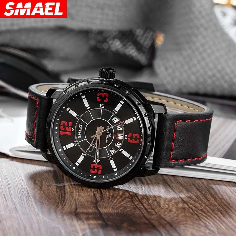 

New Business Watch Men's Multi-Functional Sports Leather Waterproof Three-Eye Chronograph Quartz Watch luxury watch