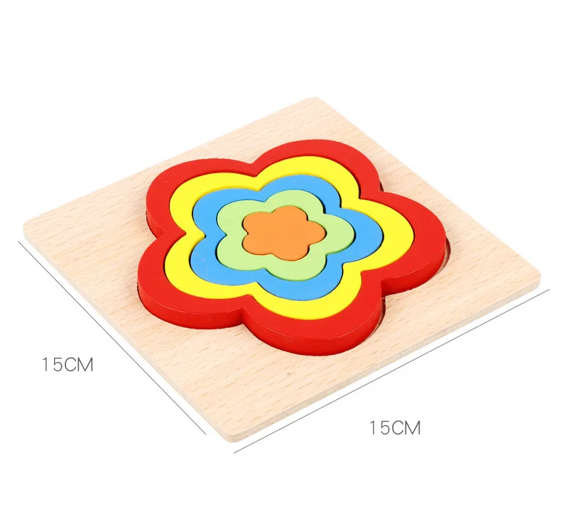 Детские красочные деревянные геометрическими фигурами познание головоломки