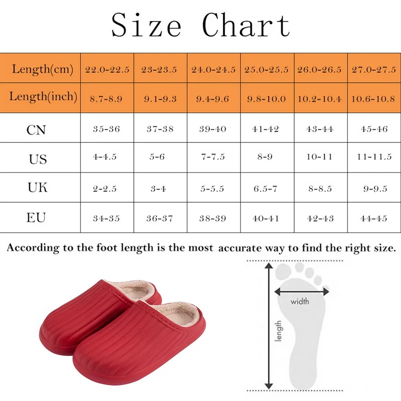

Waterproof Non-Slip Home Slippers Winter Warm Home Women Indoor Cotton Non-slips Ladies Soft Slippers Memory Foam Couples Shoes
