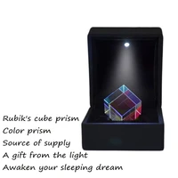 25mm color combination prism six sided universe cube cube prism pendant science experiment crystal light cube creative prism