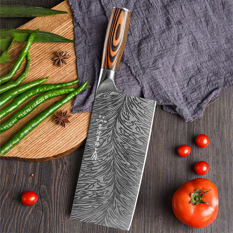 

Handmade Forged Kitchen Knife Hammer Stainless Steel Sharp Chef Bone Chopper Cooking Knives Wooden Meat Slicer Cleaver Butcher