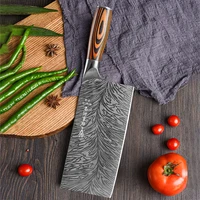 handmade forged kitchen knife hammer stainless steel sharp chef bone chopper cooking knives wooden meat slicer cleaver butcher