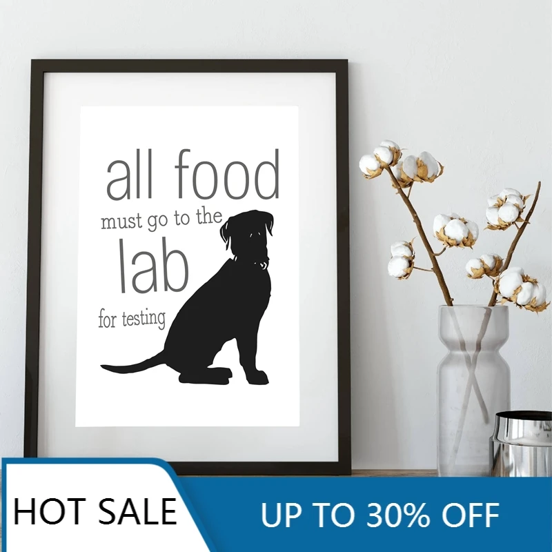 Настенная Картина на холсте Лабрадор постер с забавными собаками цитатами декор