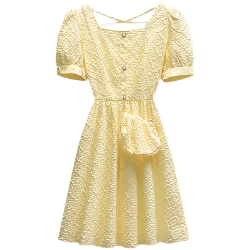 

Real photo 2021 summer new large women's dress fat sister French fashion show thin age reducing temperament dress 9322