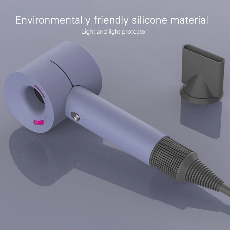 Фиолетовый мягкий силиконовый защитный чехол для Dyson Supersonic фен 360 полная защита