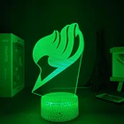 3d-лампа аниме Сказочный хвост манга Нацу драгнеель и Эрза алый обнимающий ночсветильник светодиодный сенсорный ночсветильник для ребенка Сказочный хвост