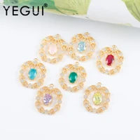 yegui m1135jewelry accessories18k gold platedcopper metalzirconscharmshand madejewelry makingdiy pendants2pcslot