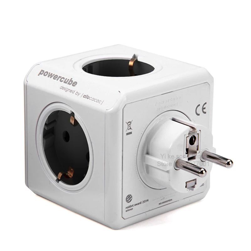 Allocacoc powercube розетка с usb удлинитель электрический пробка розетки заглушки для переходник розеток силовой куб силовая полоса мультирозеточный удлинитель ЕС электрическая 16A 2.1A Домашнее использование зарядка