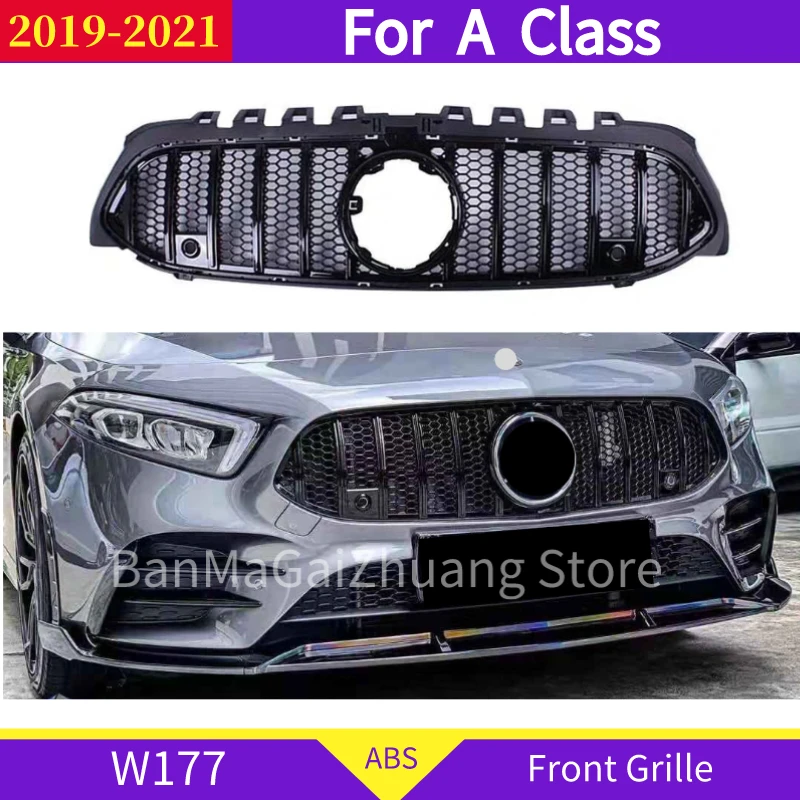 Решетка GT Honeycomb для mercedes W177 A Class 2019-2021 A180 A200 A250 A35 A160 A220 sport ABS передний бампер с
