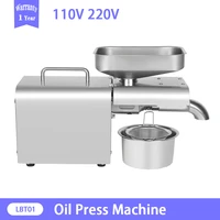 lbt01 automatic household coconut olive oil press machine peanut flaxseed oil extractor peanut cold hot oil press 1500w