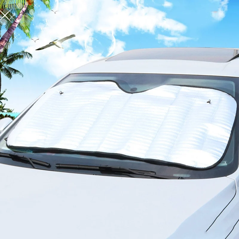 

1 Pcs 130x60CM Universal Car Windshield Window Sunshade Large Reflective Sun Visor Screen Sun Cover Dustproof