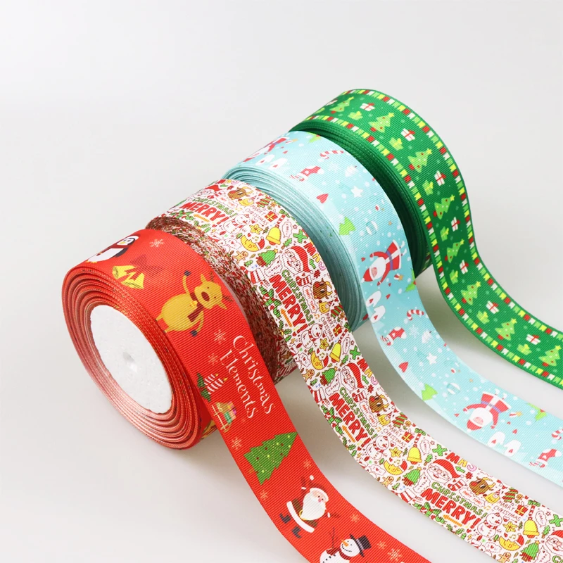 5 метров мультфильм Рождественская лента Grosgrain 25 мм DIY ручной работы характер