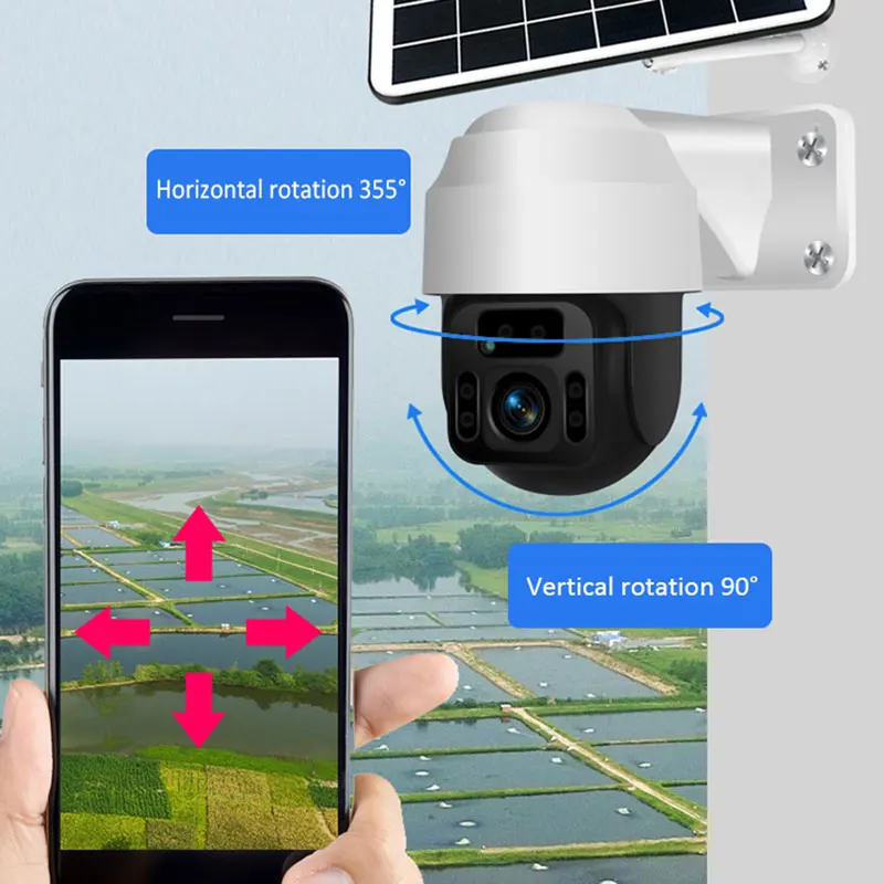 4G сим карты/WI FI Панели солнечные Камера 2MP HD Security Monitor на открытом воздухе 1080P умная