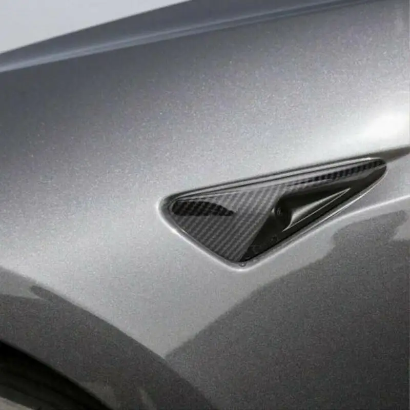 Для Tesla модель 3 сторона камеры углеродного волокна шаблон защитная крышка 2 шт 18-19 2 шт Автомобиль Стайлинг отделка Аксессуары