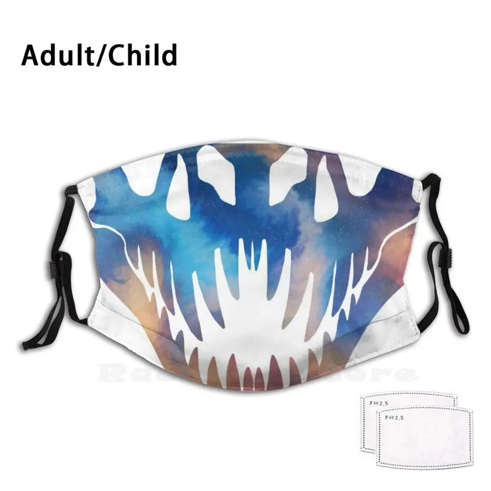 

Nebula Skull Funny Print Reusable Pm2.469 Filter Face Mask Dinosaur T Rex Trex Tyrannosaurus Rex Skull Bones Galaxy Stars