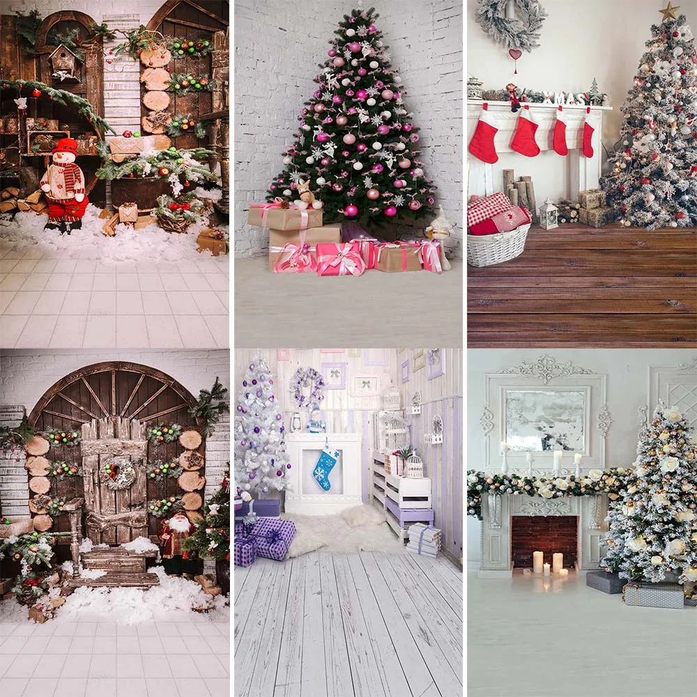 

Avezano фон для фотосъемки зимняя Рождественская елка подарки фоны для фотостудии фотосессия фотозона украшение для фотосессии