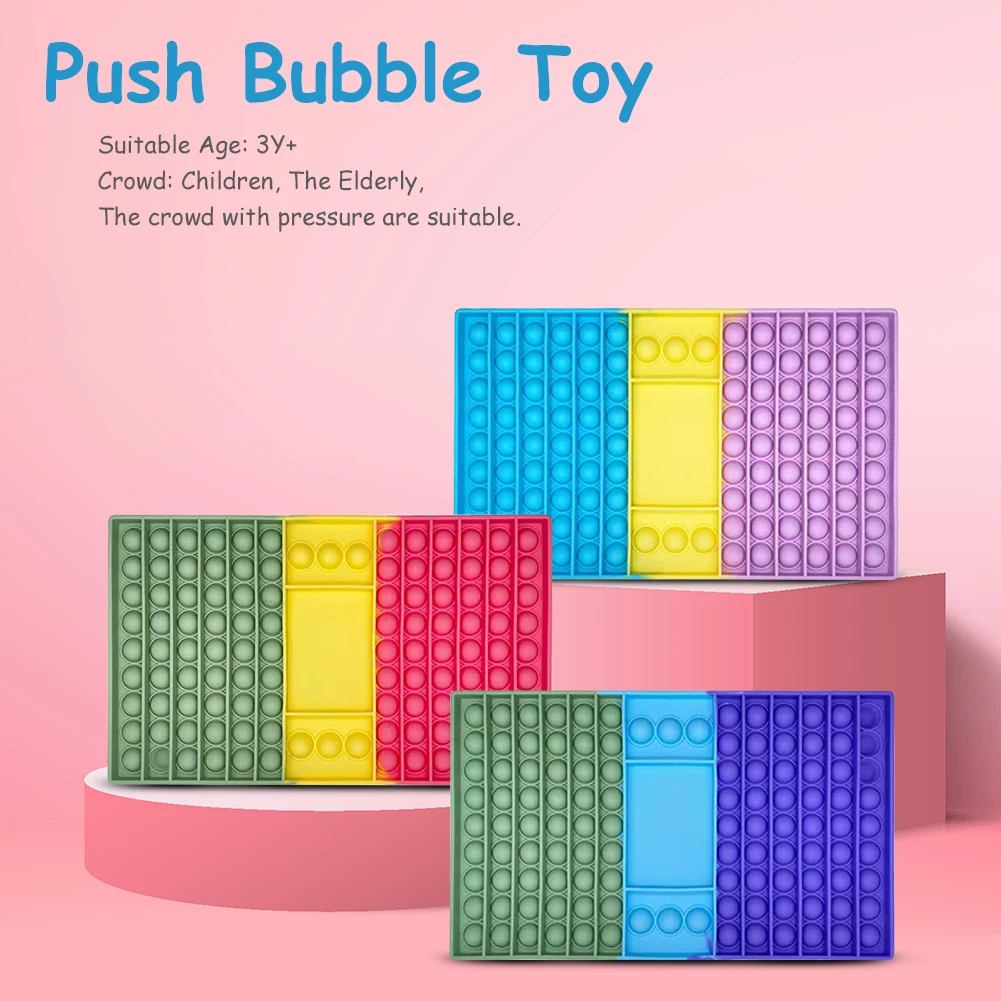 

Fidget Toys Pack Children's Fingertip Push-silicone Desktop Stress Relief Sensory Antistress Bubbles Simpl Dimmer Поп Ит