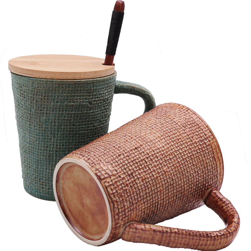 Кофейные кружки OUSSIRRO в стиле ретро креативная керамическая кружка большой