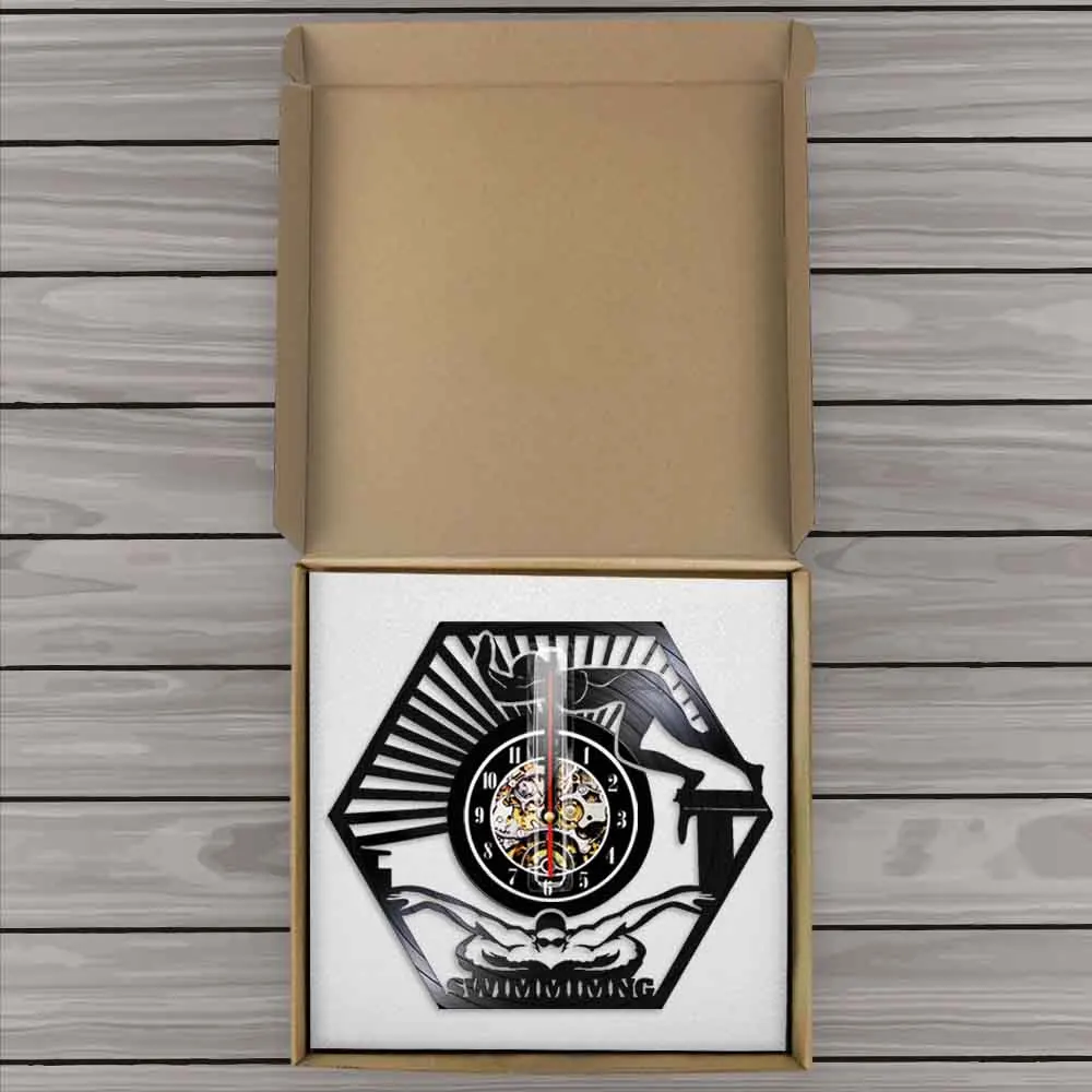 Настенные часы для плавания водного спорта настенного декора бассейна винтажная