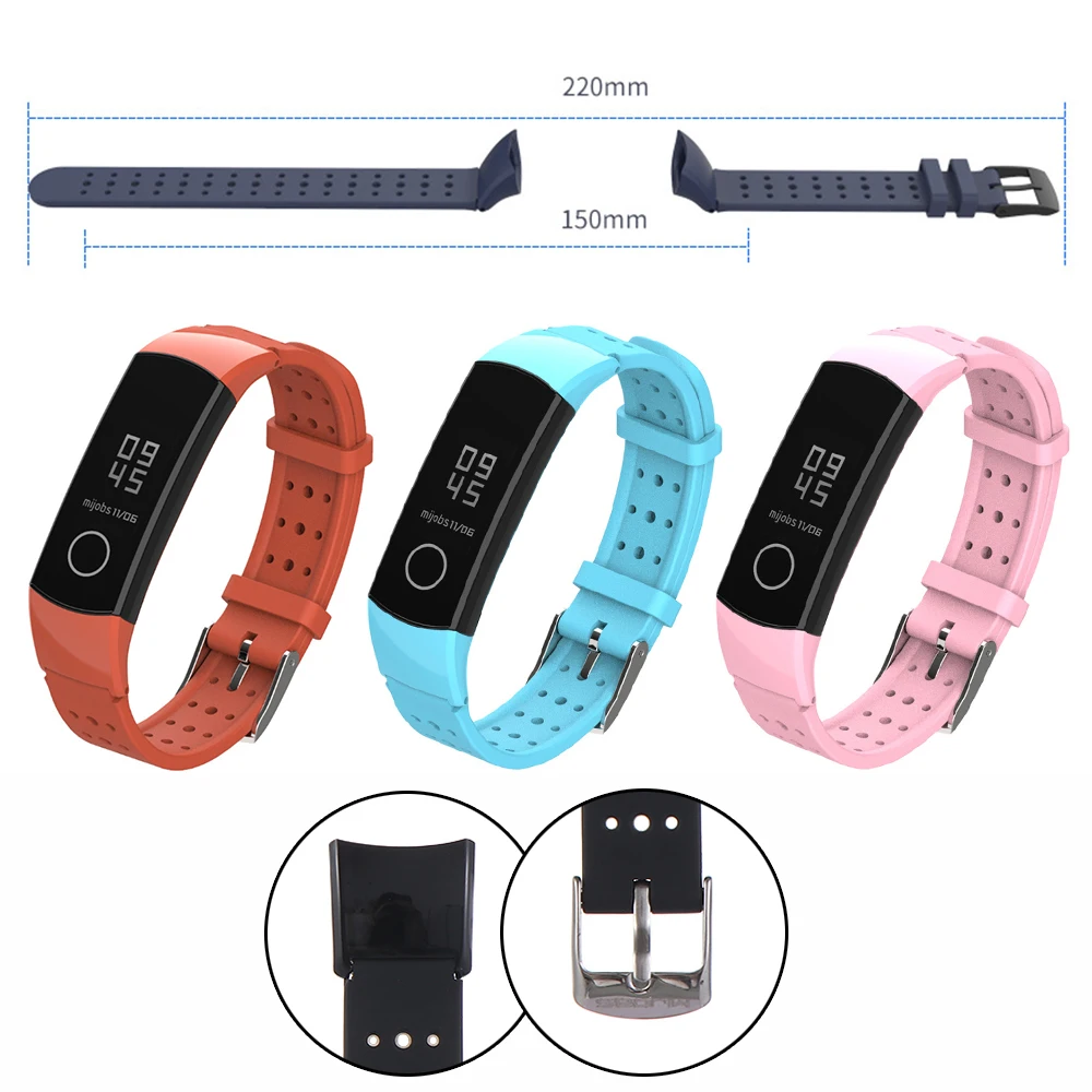 Новые защитные силиконовые спортивные цветные браслеты сменные для Huawei Honor Band 5