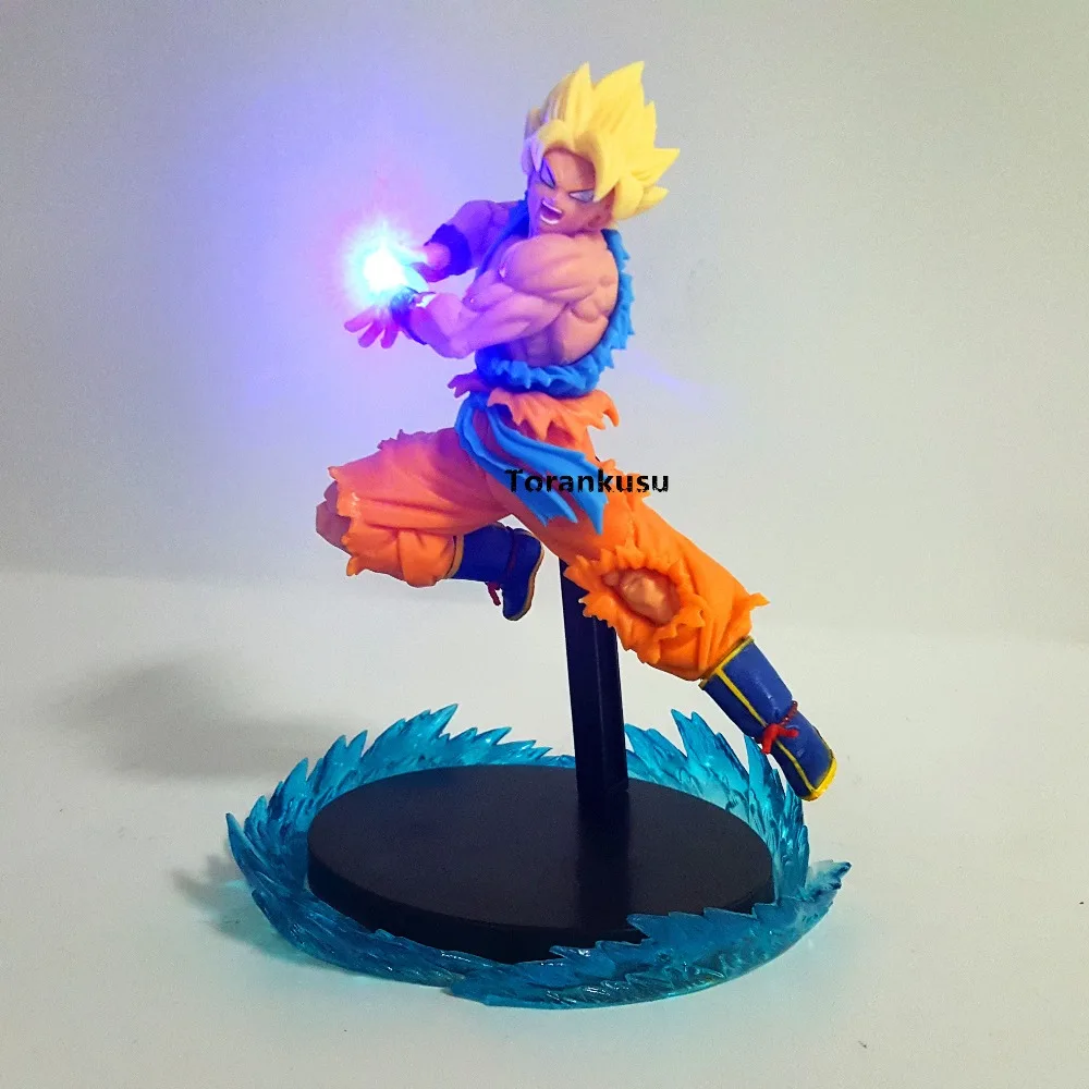 Dragon Ball Z Goku Super Saiyan 2 Kamehameha Led ПВХ Фигурки Dragon Ball Супер Аниме Сон Гоку фигурка игрушка DBZ