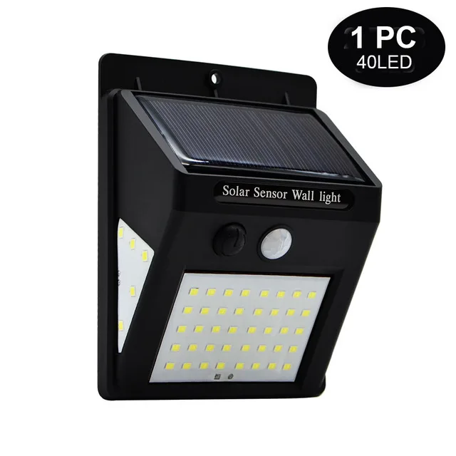 

40 LED Outdoor Solar Wall Lamp Emergency Light Waterproof PIR Motion Sensor Wall Lamp Sunlight for Garden Decoration