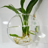 new wall mounted fish tank bowl bubble aquarium hanging terrarium betta dexoration goldfish supplies household q4r1
