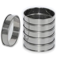 6 pack 4 inch double rolled english muffin rings stainless steel crumpet rings tart rings round
