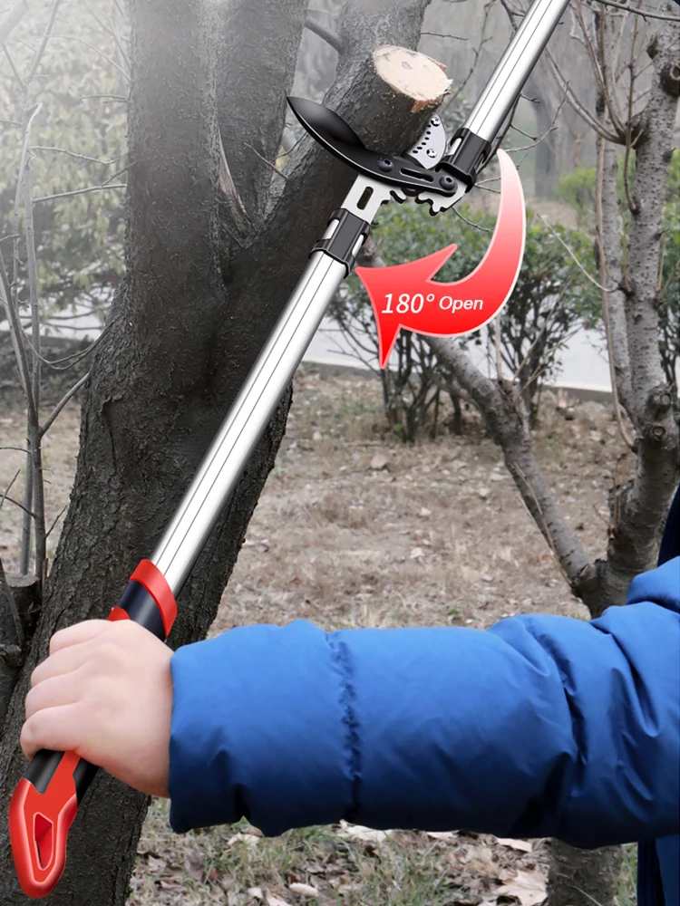 

AI-ROAD Long Pruning Scissor Hedge Anvil Shears Telescopic Garden Tool Tree Branch Cutter Agriculture Hand Tool Ratchet Pruner