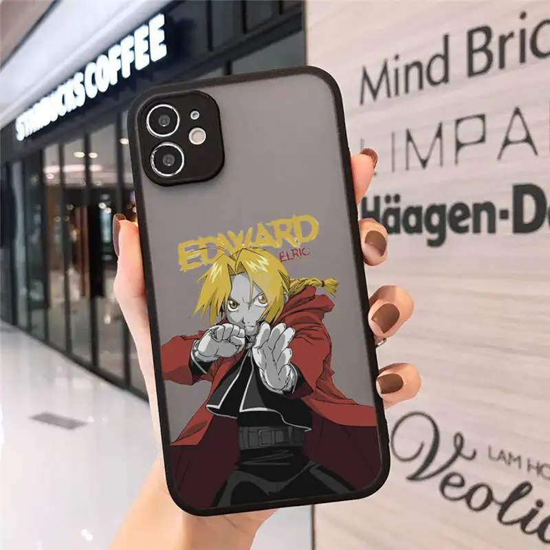 

Fullmetal Alchemist Brotherhood Phone Cases matte transparent For iphone 7 8 11 12 plus mini x xs xr pro max cover