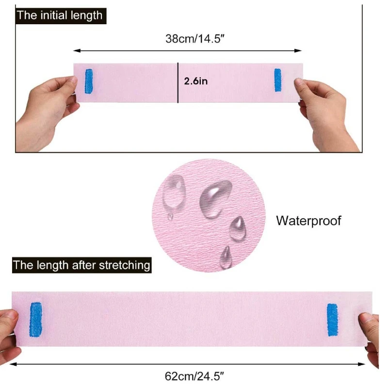 

5 Pack Disposable Barber Paper Neck Strips, Hairdressing Stretchy Wrap & Neck Paper Tissue Roll for Salon Haircut Styling Colori