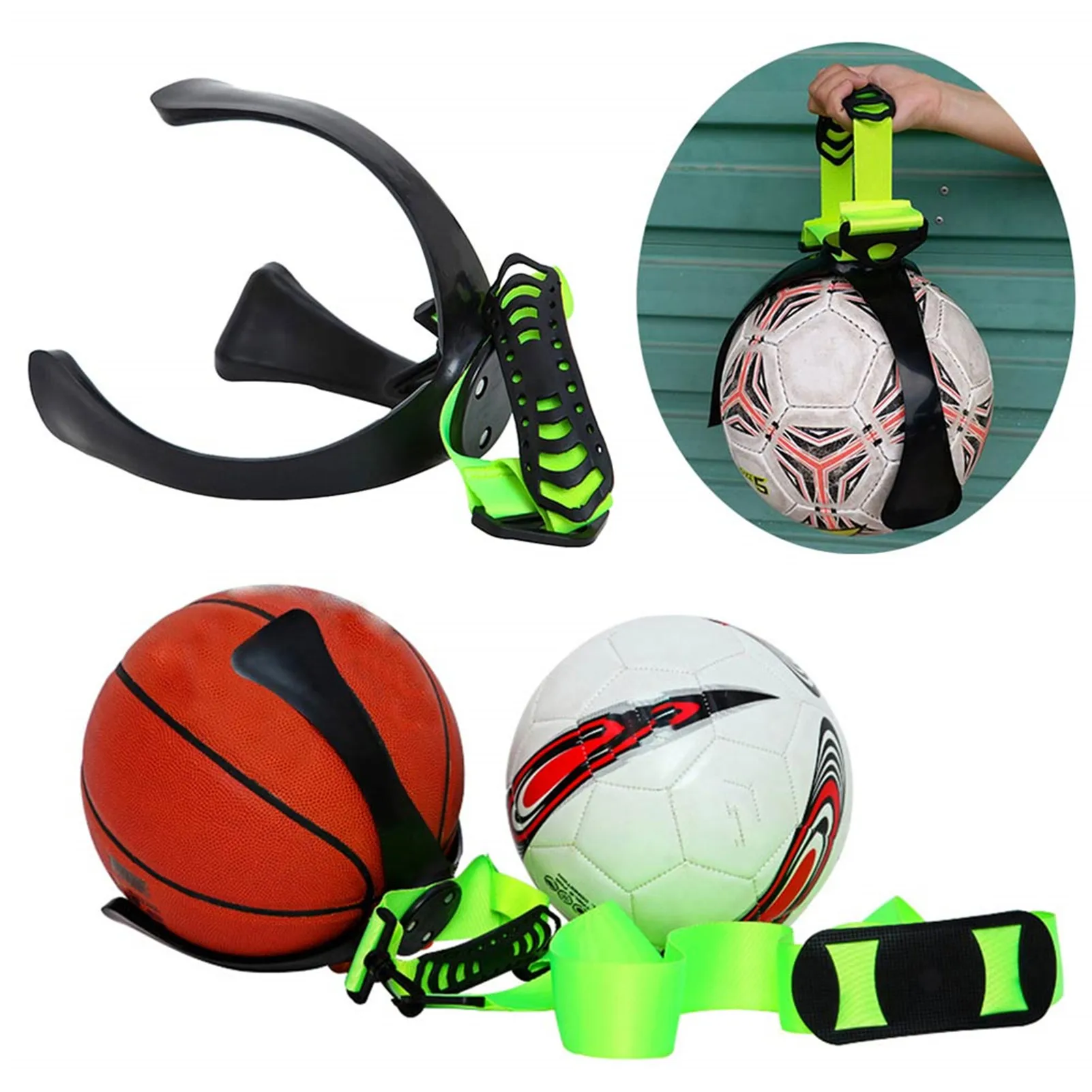 

2020 Новое настенное крепление подставка для баскетбольного мяча Футбол стеллаж для хранения мяч Дисплей кронштейн компактный застегивающи...