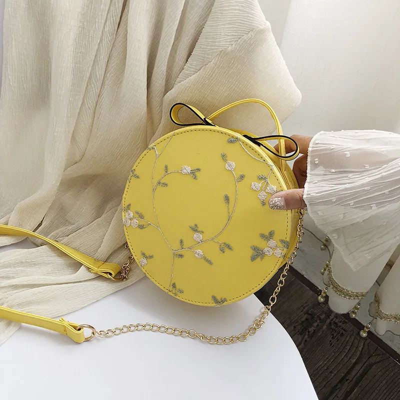 

The New Simple Fashion Trend Korean Round Lace Small Round Bag Shoulder Diagonal Female Bag