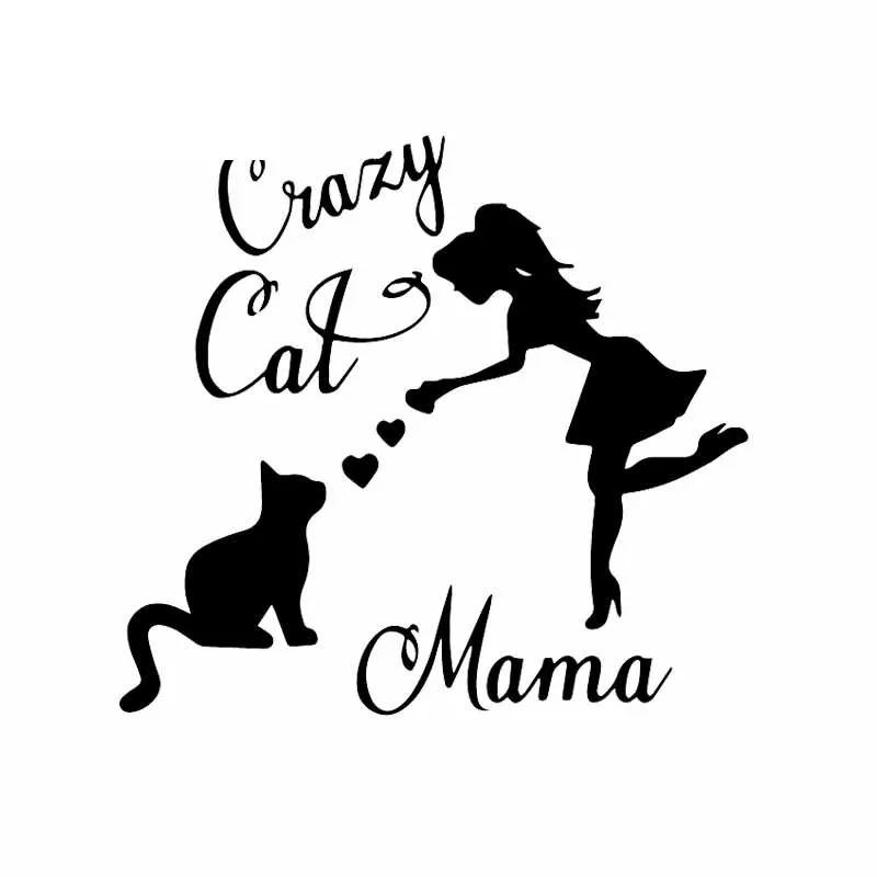 

Автомобильная наклейка персональная сумасшедшая кошка мама Автомобильная наклейка кошка мама кошка мисс ПВХ автомобильные аксессуары сти...