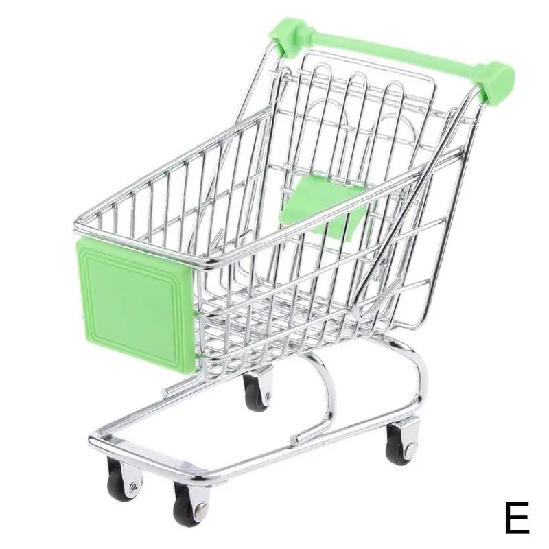 Green (E) Высокое качество Мини супермаркет тележка для покупок игрушки Детский подарок игрушки украшение офиса супермаркет тележка - Цвет: Green (E)