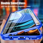 Полностью покрывающий на 360  металлический магнитный флип-чехол для xiaomi redmy redmi 9 t 9 t чехол redmi9t 6,53 дюйма двухсторонний защитный стеклянный чехол