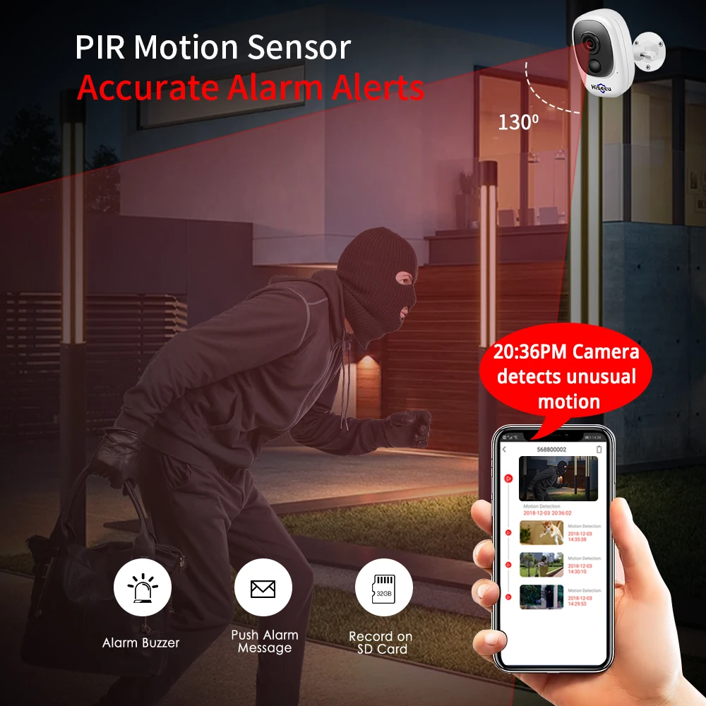 IP камера Hiseeu с солнечной панелью 1080P Wi Fi водонепроницаемая|Камеры