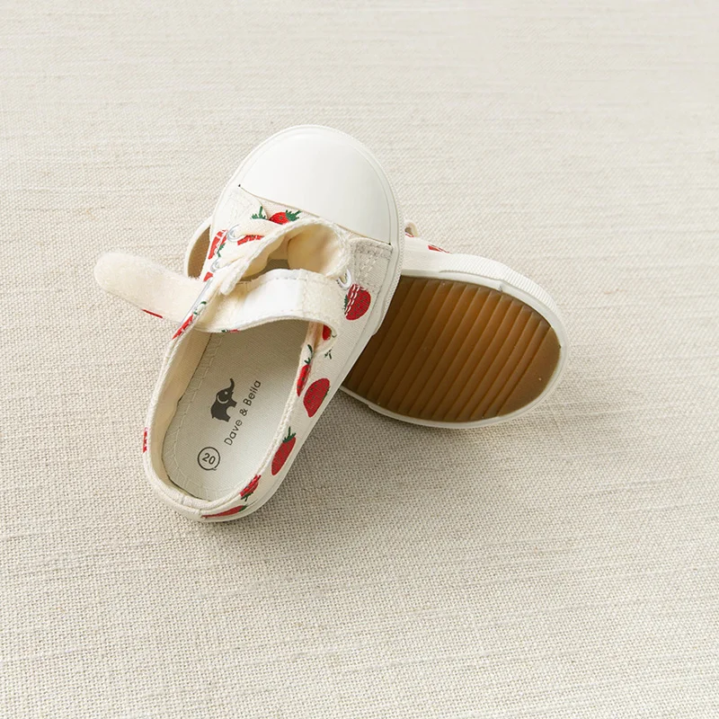 DB12876 Dave Bella детская Весенняя парусиновая обувь для девочек повседневная с принтом