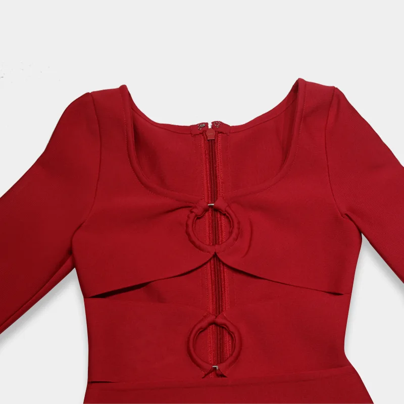 Осенне зимнее платье с V образным вырезом женское сексуальное эластичное