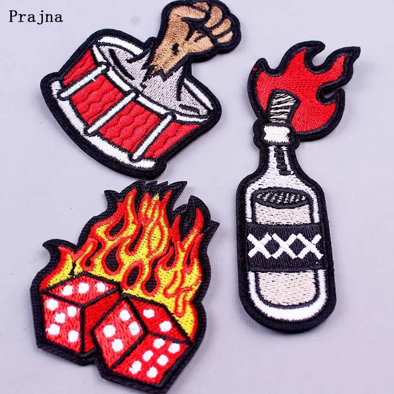 Спортивная нашивка в стиле хиппи с шариком вышитая аппликация виде бутылки