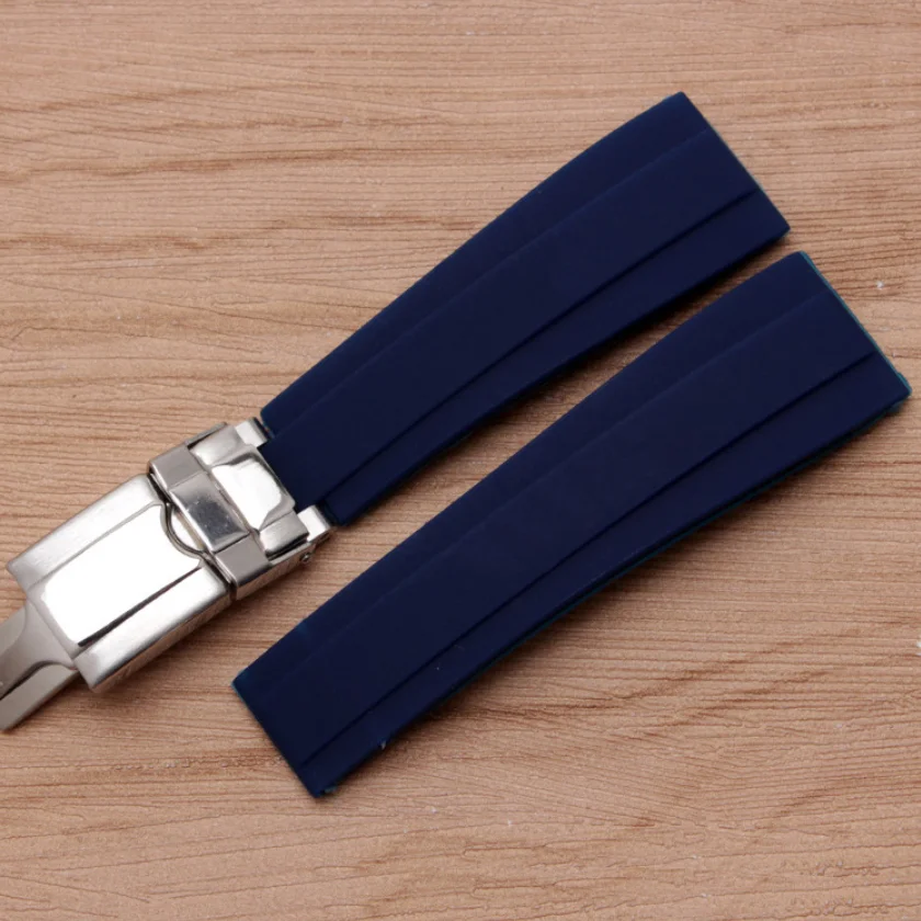 

Watch Accessories Bracelet for Rolex watch Black Water Ghost Series Rubber Watch Band Waterproof Silicone Watch Strap Belt 20mm