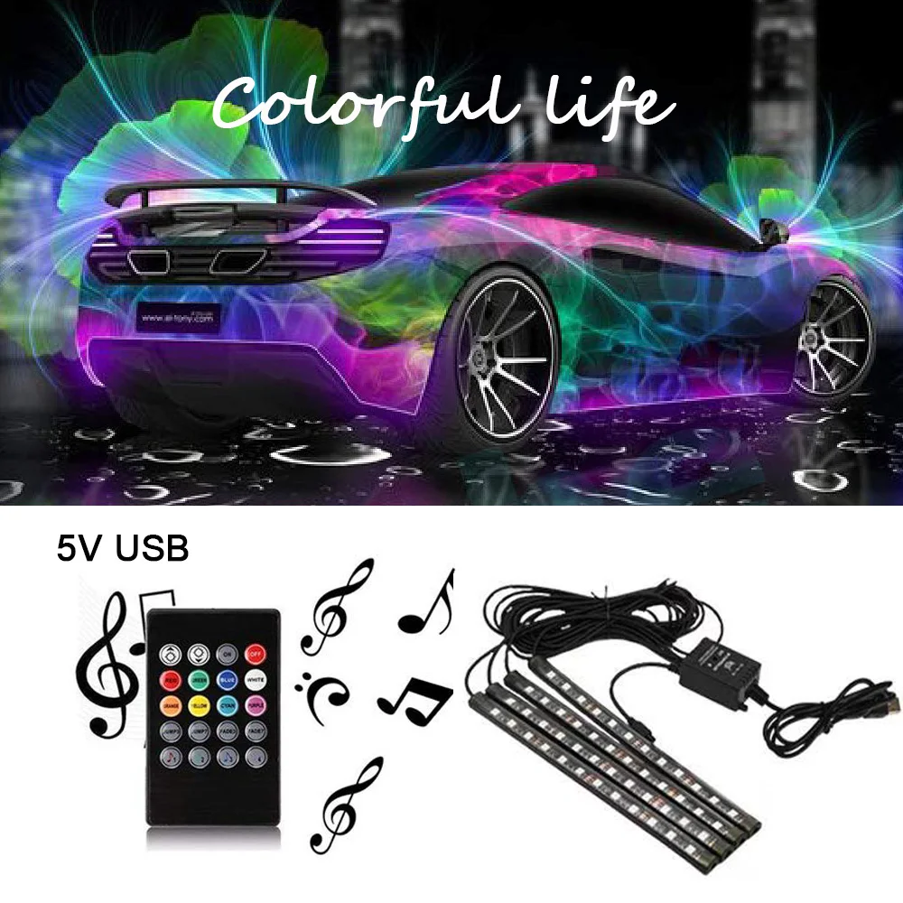 RGB Светодиодная лента лампа автомобильная полоса светильник 5050SMD DC 5 в 12 В гибкий светодиодный светильник лента ТВ Настольный фоновый Смещенный светильник ing