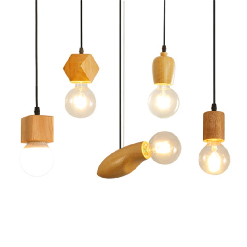 Северная Европа простой маленький светсветильник ресторан из твердой древесины