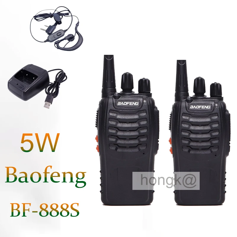 

2PCS Baofeng BF-888S walkie-talkie 888s UHF 5W 400-470MHz BF 888S H777 cheap two-way radio with USB charger