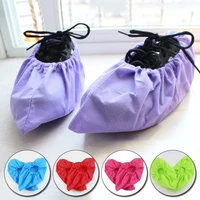 1 pairs thicken reusable elastic shoe cover non woven non slip overshoes household foot cover