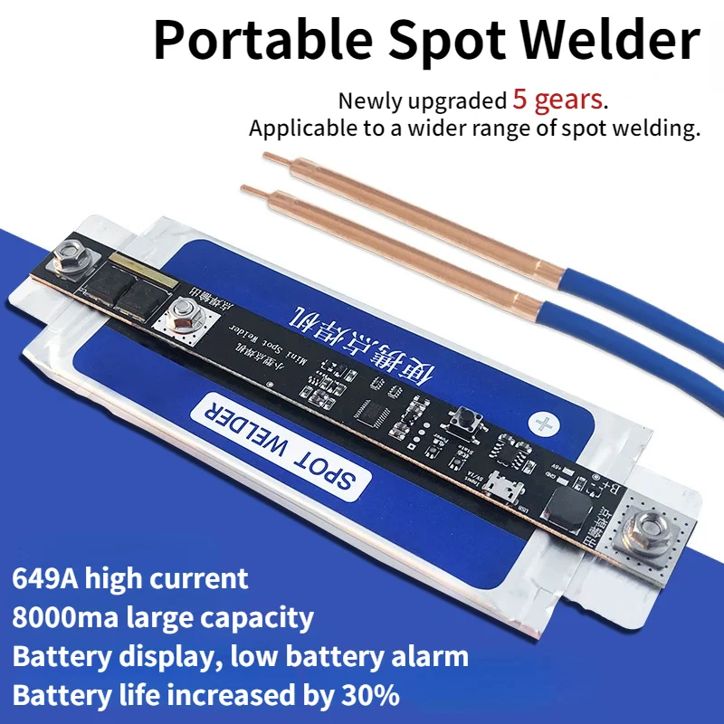 Enlarge 550MAH  Portable Automatic Spot Welding Machine Handheld 18650 Lithium Battery Spot Welding Control Board Circuit Board Complete