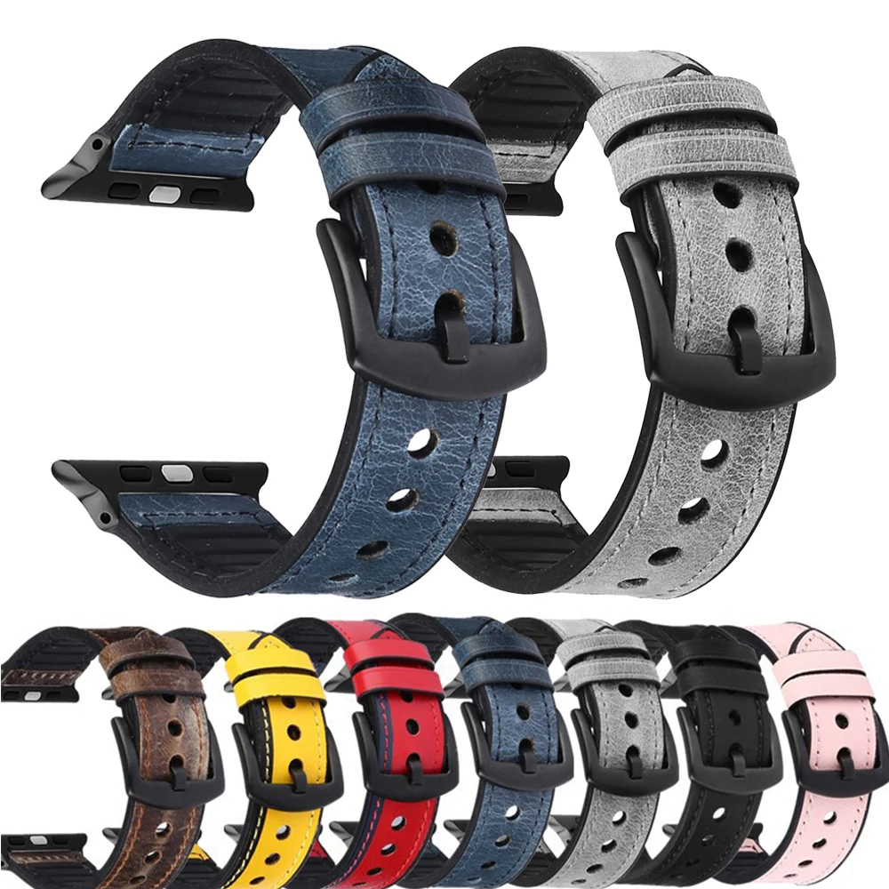 Кожаный ремешок для часов apple watch 5 4 3 2 подходит 38 42 мм Iwatch Apple Watch band|Ремешки часов| |
