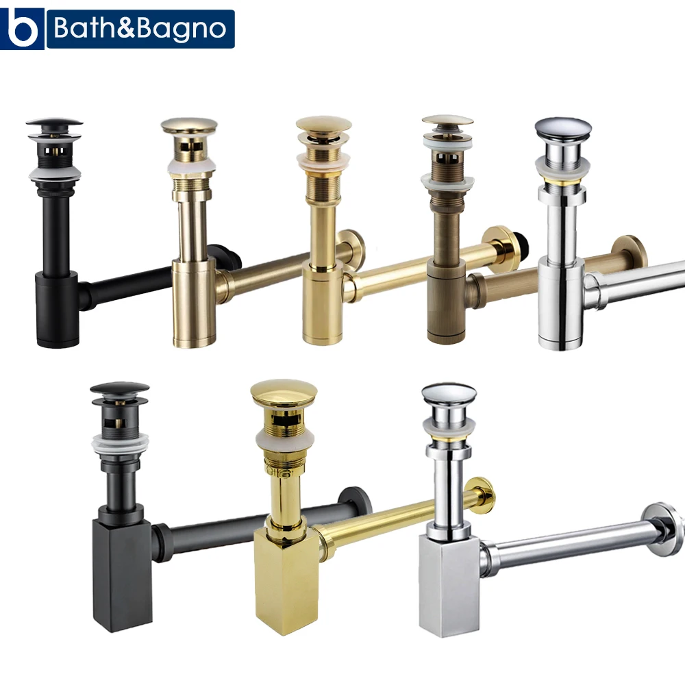 Сифон для ванной комнаты сливная труба раковины современное крепление ловушка